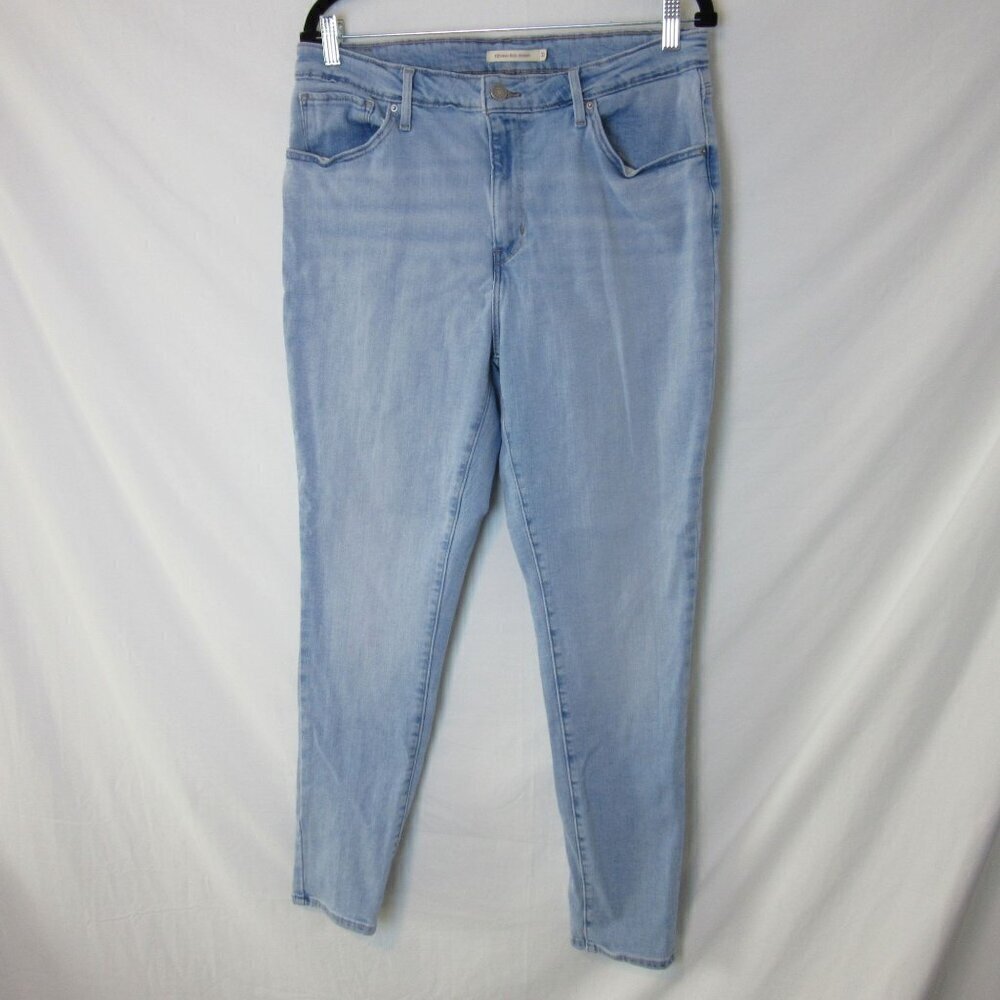Levi's 721 Jeans High Rise Skinny Light Wash Blue Denim Plus Size Women's 33